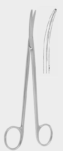 Ножиці МЕТЦЕНБАУМА (METZENBAUM), тупий/тупий, вигнуті, 14,0 см (cm)